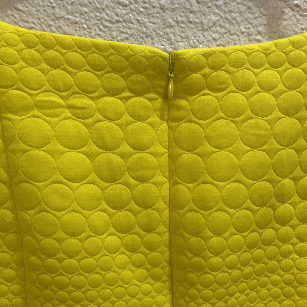 Just...Taylor Yellow Textured Fit-and-Flare Dress with Black Hem size 10 - Picture 7 of 7